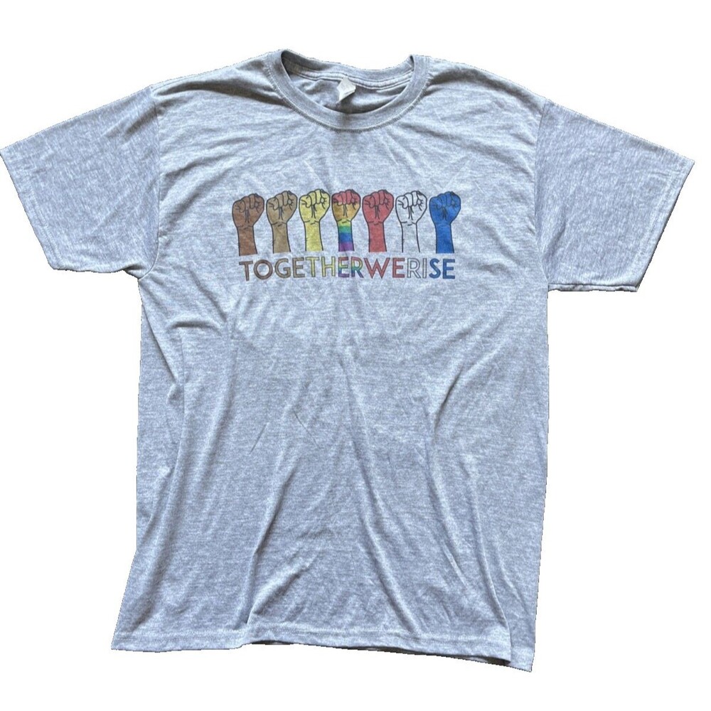 Together We Rise - Raised Hands Short Sleeve T-Shirt Men’s Size Medium